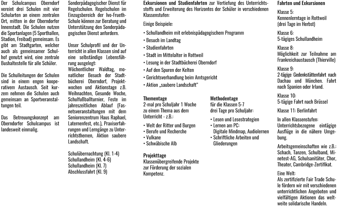 Exkursionen, Ausflüge, Klassenfahrten